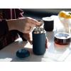 imageFellow 12 oz Carter Move Travel Mug  VacuumInsulated Stainless Steel Travel Coffee Mug  Coffee Tumbler with Ceramic Interior and Splash Guard  SiennaStone Blue