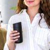 imageFellow 12 oz Carter Slide Travel Coffee Mug with SlideLock lid  Leak Proof ToGo Coffee Tumbler with Ceramic Interior and VacuumInsulated Stainless Steel  Coffee Cups  Stone BlueSmoke Green