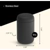 imageFellow 12 oz Carter Wide Travel Mug  Wide Mouth VacuumInsulated Stainless Steel Coffee Mug  Tea and Coffee Tumbler with Ceramic Interior  Matte BlackMatte Black