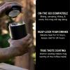 imageFellow 12 oz Carter Wide Travel Mug  Wide Mouth VacuumInsulated Stainless Steel Coffee Mug  Tea and Coffee Tumbler with Ceramic Interior  Matte BlackMatte Black