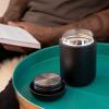 imageFellow 12 oz Carter Wide Travel Mug  Wide Mouth VacuumInsulated Stainless Steel Coffee Mug  Tea and Coffee Tumbler with Ceramic Interior  Matte BlackMatte Black