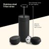 imageFellow 16 oz Carter Bundle 3 in 1 Travel Mug with SlideLock Move ampamp Cold Lids with Straw  ToGo Coffee Tumbler Ceramic Interior ampamp VacuumInsulated Stainless Steel  Coffee CupsMatte Black