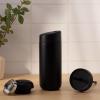 imageFellow 16 oz Carter Bundle 3 in 1 Travel Mug with SlideLock Move ampamp Cold Lids with Straw  ToGo Coffee Tumbler Ceramic Interior ampamp VacuumInsulated Stainless Steel  Coffee CupsMatte Black