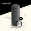 imageFellow 16 oz Carter Move Travel Mug  VacuumInsulated Stainless Steel Travel Coffee Mug  Coffee Tumbler with Ceramic Interior and Splash Guard  Sand DuneSlate Gray