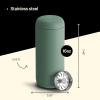 imageFellow 16 oz Carter Move Travel Mug  VacuumInsulated Stainless Steel Travel Coffee Mug  Coffee Tumbler with Ceramic Interior and Splash Guard  Sand DuneSmoke Green