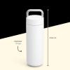 imageFellow 20 oz Carter Carry Vacuum Insulated Tumbler for Water Tea Coffee Smoothies ampamp more  Stainless Steel  Keeps Heat for 12 HoursStays Cold for 24 HoursLeakProof SealSlim WidthSiennaMatte White