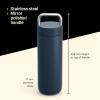 imageFellow 20 oz Carter Carry Vacuum Insulated Tumbler for Water Tea Coffee Smoothies ampamp more  Stainless Steel  Keeps Heat for 12 HoursStays Cold for 24 HoursLeakProof SealSlim WidthSiennaStone Blue