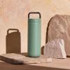 imageFellow 20 oz Carter Carry Vacuum Insulated Tumbler for Water Tea Coffee Smoothies ampamp more  Stainless Steel  Keeps Heat for 12 HoursStays Cold for 24 HoursLeakProof SealSlim WidthSiennaSmoke Green
