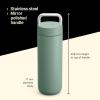 imageFellow 20 oz Carter Carry Vacuum Insulated Tumbler for Water Tea Coffee Smoothies ampamp more  Stainless Steel  Keeps Heat for 12 HoursStays Cold for 24 HoursLeakProof SealSlim WidthSiennaSmoke Green