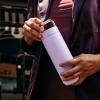 imageFellow 20 oz Carter Carry Vacuum Insulated Tumbler for Water Tea Coffee Smoothies ampamp more  Stainless Steel  Keeps Heat for 12 HoursStays Cold for 24 HoursLeakProof SealSlim WidthSiennaPeri Twinkle