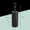 imageFellow 20 oz Carter Cold Water Bottle for Water Iced Tea Coffee Smoothies Iced Coffee ampamp more  Stainless Steel VacuumInsulated Iced Coffee tumbler with Spill Resistant lid and straw  Sand DuneMatte Black