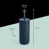 imageFellow 20 oz Carter Cold Water Bottle for Water Iced Tea Coffee Smoothies Iced Coffee ampamp more  Stainless Steel VacuumInsulated Iced Coffee tumbler with Spill Resistant lid and straw  Sand DuneStone Blue