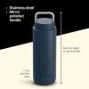 imageFellow 32 oz Carter Carry  Travel Vacuum Insulated Stainless Steel Tumbler  Keeps Heat for 12 HoursStays Cold for 24 Hours  LeakProof Seal  Stainless Steel Handle  Slim Width  Stone BlueStone Blue