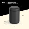 imageFellow Atmos Electric Vacuum Canister ampamp Storage Container  Airtight Coffee ampamp Food Storage Containers  Coffee Containers  Clear Glass 07 LiterMatte Black