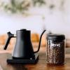 imageFellow Atmos Vacuum Coffee Canister ampamp Food Storage Container  07 Liter Canister holds up to 11 oz of Coffee Beans  Airtight Food Storage Containers  Coffee Containers  07 Liter  Matte BlackClear Glass