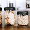 imageFellow Atmos Vacuum Coffee Canister ampamp Food Storage Container  07 Liter Canister holds up to 11 oz of Coffee Beans  Airtight Food Storage Containers  Coffee Containers  07 Liter  Matte BlackClear Glass