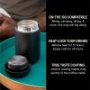 imageFellow Carter Coffee Mug 16 oz For Travel  Wide Mouth VacuumInsulated Stainless Steel Tea and Coffee Tumbler with Ceramic Interior  Matte BlackMatte Black