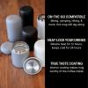 imageFellow Carter Coffee Mug 16 oz For Travel  Wide Mouth VacuumInsulated Stainless Steel Tea and Coffee Tumbler with Ceramic Interior  Matte BlackMatte Grey
