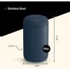 imageFellow Carter Coffee Mug 16 oz For Travel  Wide Mouth VacuumInsulated Stainless Steel Tea and Coffee Tumbler with Ceramic Interior  Matte BlackStone Blue