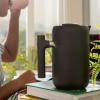 imageFellow Clara Insulated Coffee Maker with Enhanced Filtration System  Portable French Press Stainless Steel  24 oz Carafe  Matte BlackMatte Black