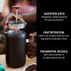 imageFellow Clara Insulated Coffee Maker with Enhanced Filtration System  Portable French Press Stainless Steel  24 oz Carafe  Matte BlackMatte Black with Walnut Accents