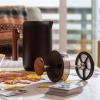 imageFellow Clara Insulated Coffee Maker with Enhanced Filtration System  Portable French Press Stainless Steel  24 oz Carafe  Matte BlackMatte Black with Walnut Accents