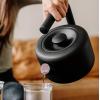 imageFellow Clyde Stovetop Tea Kettle  Modern Twist on a Whistling Teapot Stainless Steel Kettle Matte Black 17 Liter