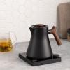 imageFellow Corvo EKG Electric Tea KettleElectric Pour Over Coffee and Tea PotQuick Heating Electric KettlesTemperature Control ampamp BuiltIn Brew TimerMatte White with Maple Handle09 LiterMatte Black with Walnut Handle  Lid Pull