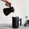 imageFellow Corvo EKG Electric Tea KettleElectric Pour Over Coffee and Tea PotQuick Heating Electric KettlesTemperature Control ampamp BuiltIn Brew TimerMatte White with Maple Handle09 LiterMatte Black