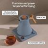 imageFellow Corvo EKG Pro Electric Tea Kettle  Quick Heating Precise Temperature Control Electric Kettle Scheduling Builtin Brew Timer for Boiling Water  Stone Blue with Walnut Handle  09 LiterHazy Blue with Maple Handle  Lid Pull
