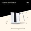 imageFellow Eddy Steaming Pitcher  Milk Frother Pitcher with Fluted Spout Premium Barista Tools for Precision Latte Art 188 Stainless Steel Graphite 18oz JugPolished Steel
