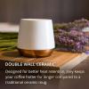 imageFellow Joey Double Wall  Matte Black ampamp White  Sophisticated Ceramic Coffee Mug Bundle  8 oz Set of 2