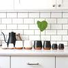 imageFellow Joey Double Wall  Matte Black ampamp White  Sophisticated Ceramic Coffee Mug Bundle  8 oz Set of 2
