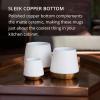 imageFellow Joey Double Wall  Matte Black ampamp White  Sophisticated Ceramic Coffee Mug Bundle  8 oz Set of 2