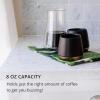 imageFellow Joey Double Wall  Matte Black ampamp White  Sophisticated Ceramic Coffee Mug Bundle  8 oz Set of 2