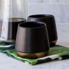 imageFellow Joey Double Wall Ceramic Coffee Mug  Refined and Sophisticated Matte White Single 8 oz CupMatte Black