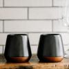 imageFellow Joey Double Wall Ceramic Coffee Mug  Refined and Sophisticated Matte White Single 8 oz CupMatte Black