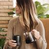 imageFellow Mighty Small Glass Carafe  Manual Pour Over Coffee Beaker and Tea Steeper Borosilicate Glass Decanter 169 oz Clear ContainerSMOKE GREY