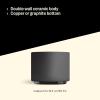 imageFellow Monty Milk Art Cups  Double Wall Ceramic Latte Mug Matte Black with Graphite Base 11 oz CupMatte Black