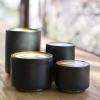 imageFellow Monty Milk Art Cups  Double Wall Ceramic Latte Mug Matte Black with Graphite Base 11 oz CupMatte Black