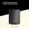 imageFellow Monty Milk Art Cups  Double Wall Ceramic Latte Mug Matte Black with Graphite Base 11 oz CupMatte Black