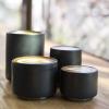 imageFellow Monty Milk Art Cups  Double Wall Ceramic Latte Mug Matte Black with Graphite Base 11 oz CupMatte Black