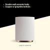 imageFellow Monty Milk Art Cups  Double Wall Ceramic Latte Mug Matte Black with Graphite Base 11 oz CupMatte White