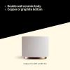 imageFellow Monty Milk Art Cups  Double Wall Ceramic Latte Mug Matte Black with Graphite Base 11 oz CupMatte White