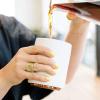 imageFellow Monty Milk Art Cups  Double Wall Ceramic Latte Mug Matte Black with Graphite Base 11 oz CupMatte White