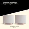 imageFellow Monty Milk Art Cups  Double Wall Ceramic Latte Mug Matte Black with Graphite Base 11 oz CupMatte White