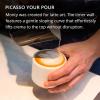 imageFellow Monty Milk Art Cups Bundle  Matte White with Copper Base  Double Wall Ceramic Cappuccino Mugs  65oz ampamp 11oz  Set of 2
