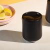 imageFellow Rocky Lowball Tumbler Set of 2  Insulated Stainless Steel Cocktail Tumblers with Ceramic Interior and Swivel Pebble Lid  10 oz Stone BlueMatte Black  Pack of 2