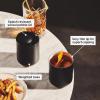 imageFellow Rocky Lowball Tumbler Set of 2  Insulated Stainless Steel Cocktail Tumblers with Ceramic Interior and Swivel Pebble Lid  10 oz Stone BlueMatte Black  Pack of 2