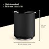 imageFellow Rocky Lowball Tumbler Set of 2  Insulated Stainless Steel Cocktail Tumblers with Ceramic Interior and Swivel Pebble Lid  10 oz Stone BlueMatte Black